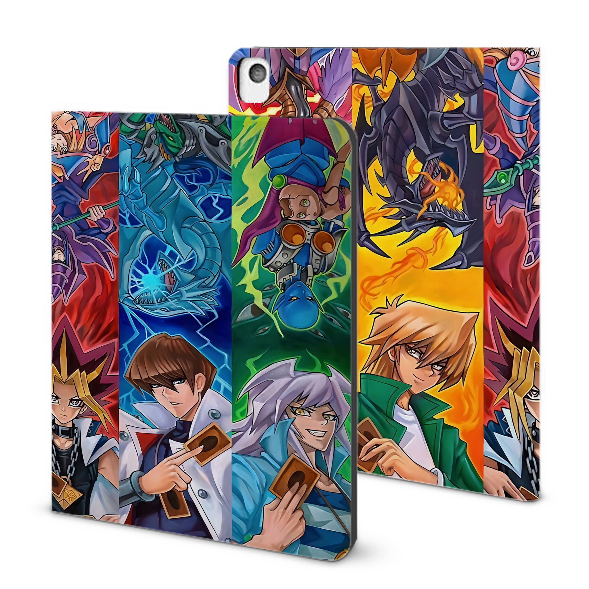 （画像用） 遊☆戯☆王 Yu-Gi-Oh! IPadケース ペンホルダー付き ブックスタイルデザイン